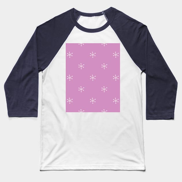 Snowflakes pattern Baseball T-Shirt by DanielK